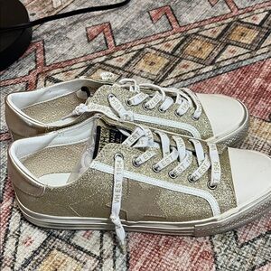 NWOT- Vintage Havana Alive Gold Glitter  Sneakers